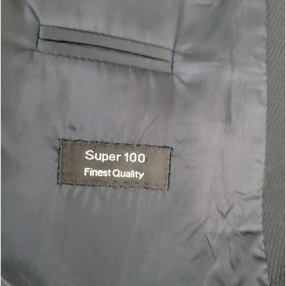 HUGO BOSS Men's Size 42L Black 100% Virgin Wool Super 100 Finest Quality Blazer - Picture 11 of 12